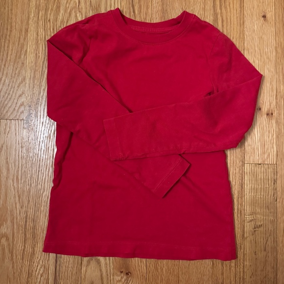 Primary Red Long-Sleeve Tee and Leggings, kids 6/7 top and 6 pants, Cherry, EUC - Picture 6 of 9